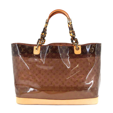 LOUIS VUITTON Monogram Vinyl Cover Ambre GM Tote Bag Leather Brown M92500 Cabas