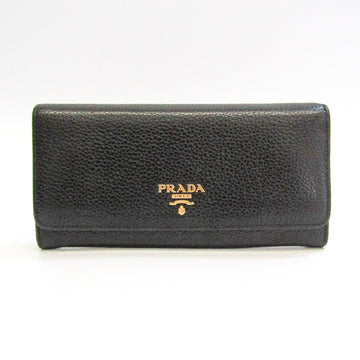 Prada Women's Leather Long Wallet (bi-fold) Black
