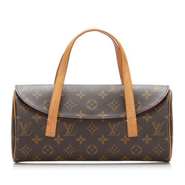 LOUIS VUITTON Monogram Sonatine Handbag M51902 Brown PVC Leather Ladies