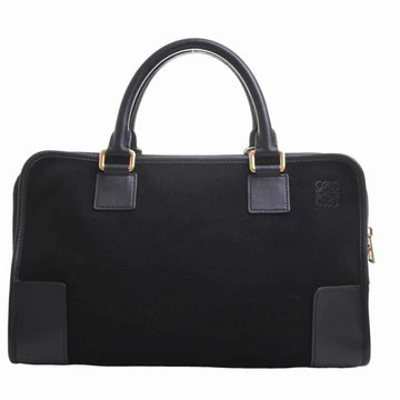 LOEWE leather suede Amazona 36 handbag 352.61.N22 black