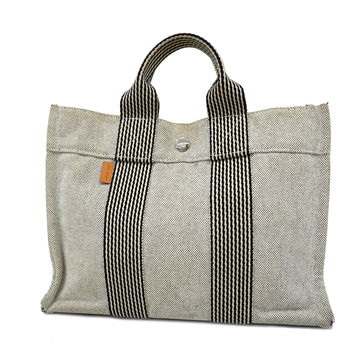 HERMESAuth  New Fool To PM Women's Canvas Tote Bag Gray