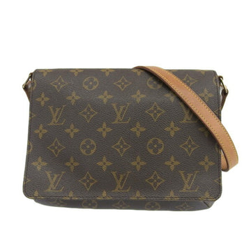 Louis Vuitton Monogram Musette Tango Short Shoulder Bag Brown PVC