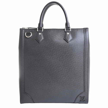 Louis Vuitton Taiga Vertical Tote Shoulder Bag Black Leather