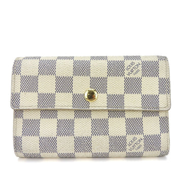 LOUIS VUITTON Trifold Wallet Compact Portefeuille Alexandra N63068 Damier Azur Accessories Women's  LV PVC 22076