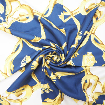 HERMES/ Carre 90 Crown Scarf Navy Unisex