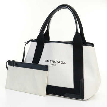 BALENCIAGA navy small cabas 339933 tote bag canvas ladies