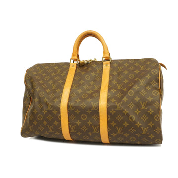 LOUIS VUITTONAuth  Monogram Keepol 50 M41426 Men,Women,Unisex Boston Bag