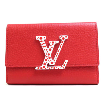 LOUIS VUITTON Trifold Wallet Infinity Dot LV x YK Portefeuille Capucine Compact Maxi Leather Rouge Women's M82113 99569f