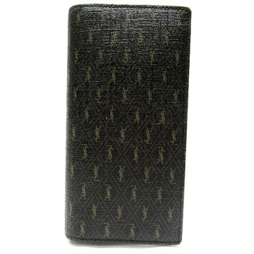 SAINT LAURENT Brown PVC Wallet Long Men's