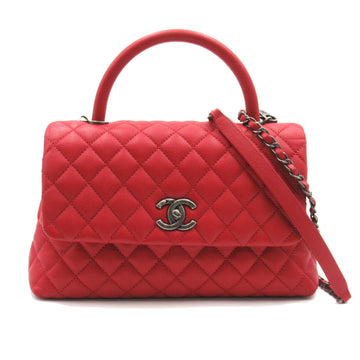 CHANEL Coco Handle 29 2wayShoulder Red Caviar Skin [Grained Calf] A92991