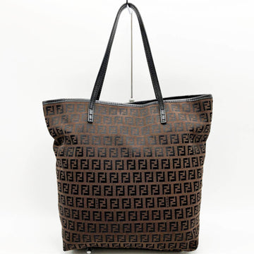 FENDI Zucchino Tote Bag Shoulder Brown Nylon Ladies Fashion 8BH074