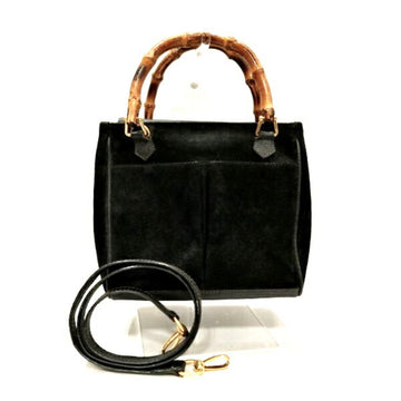 GUCCI bamboo suede bag handbag ladies