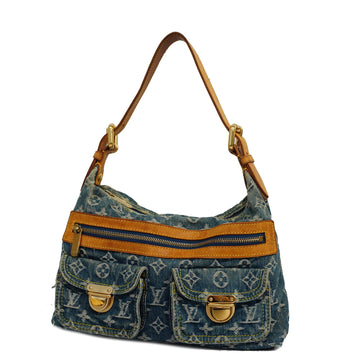 LOUIS VUITTONAuth  Monogram Denim Baggy PM M95049 Women's Shoulder Bag Blue