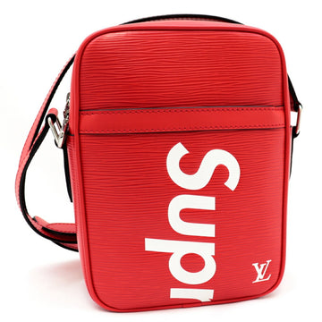 Louis Vuitton x Supreme 17AW Epi Danube PM Shoulder Bag Men's Red M53417