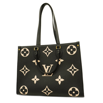 LOUIS VUITTONAuth  Monogram Empreinte On The Go MM M45495 Beige,Black