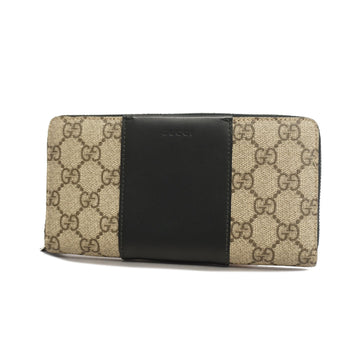 Gucci Long Wallet GG Supreme 451219 Beige/Black