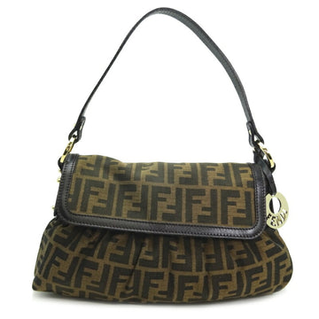 FENDI Zucca Chef Bag Ladies Shoulder 8BR445 Jacquard Brown