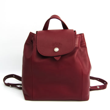 LONGCHAMP Le Pliage Cuir 1306 737 945 Women's Leather Backpack Dark Red