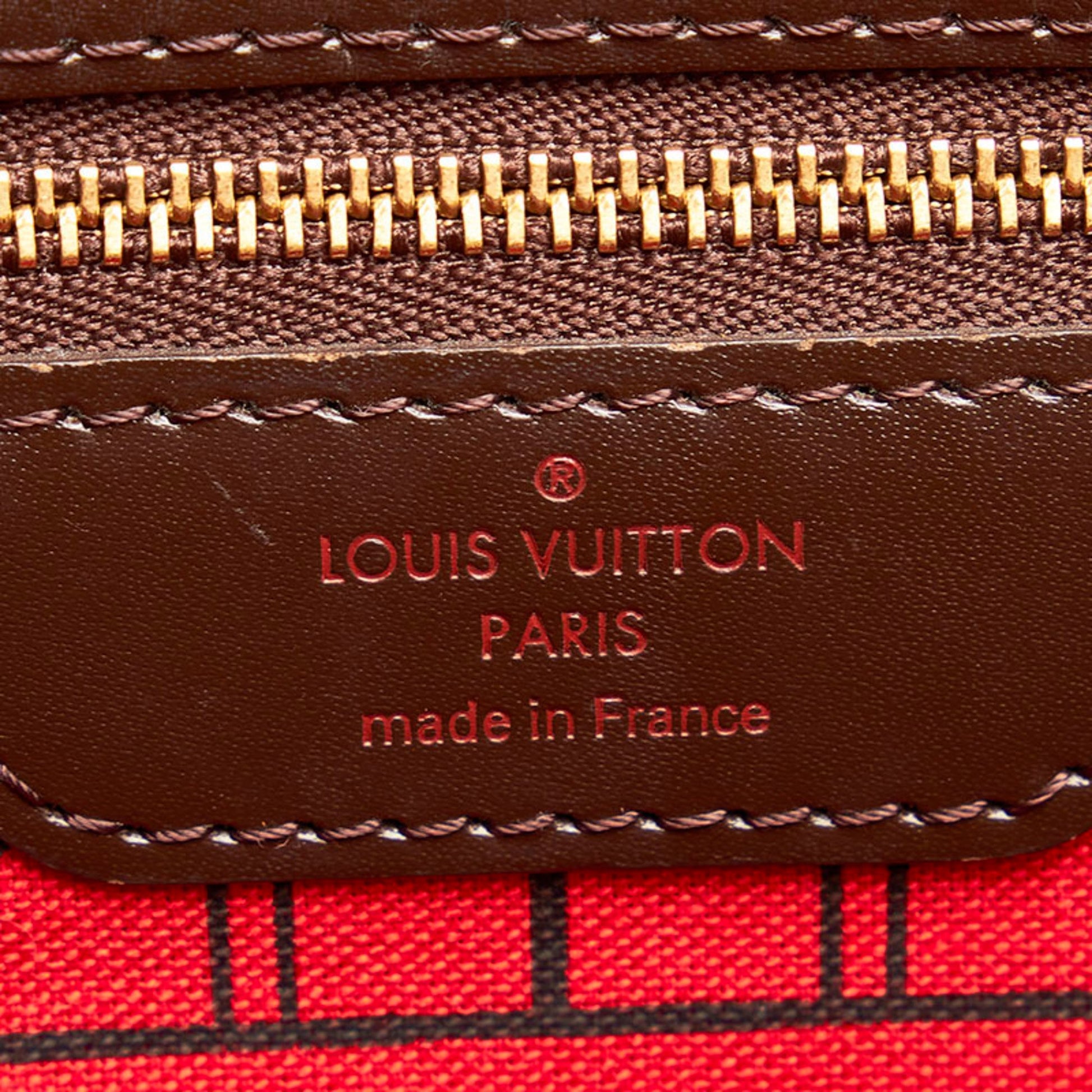 Authenticated Used Louis Vuitton Tote Bag Neverfull MM Brown Damier Ebene  N51105 SP4039 LOUIS VUITTON Ladies 