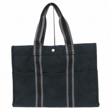 HERMES Four Toe GM Black x Gray Bag Tote Unisex