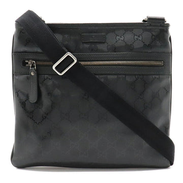 GUCCI GG Imprime shoulder bag PVC leather black 295257