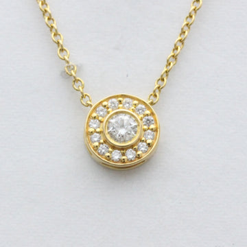 TIFFANY Circlet Mini Diamond Necklace 18K Yellow Gold Diamond Pendant BF557800