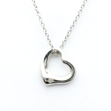 TIFFANY Open Heart Platinum No Stone Men,Women Fashion Pendant Necklace [Silver]