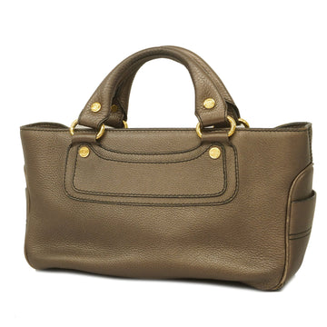 CELINEAuth  Boogie Bag Women's Leather Handbag Brown