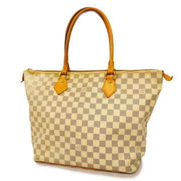 LOUIS VUITTON Tote Bag Damier Azur Saleya MM N51185 White Ladies