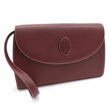 CARTIER Shoulder Bag Must Bordeaux Leather Ladies