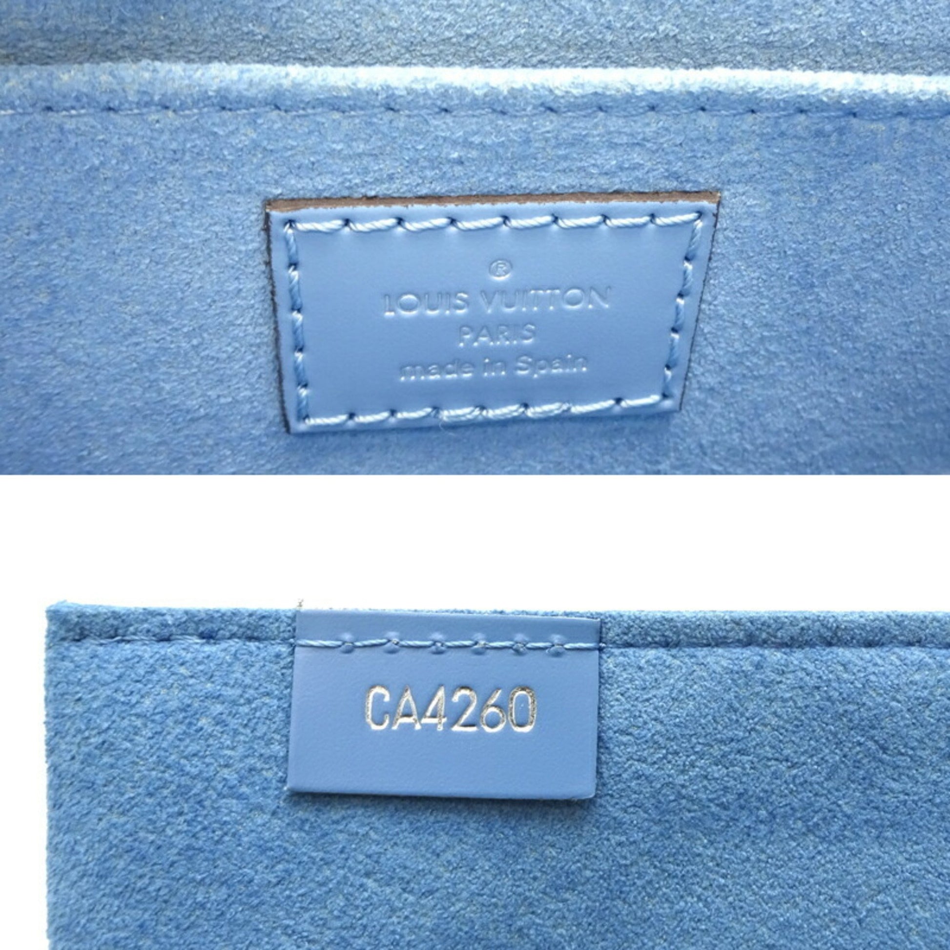 Louis Vuitton Petite Sac Pla Ladies Handbag M80167 Epi Blue