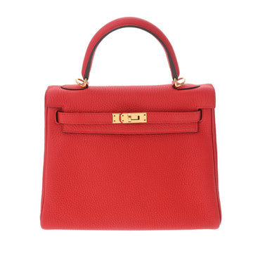 1980s Vintage HERMES Kelly 32 bag rouge ash box calf leather with