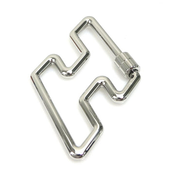 HERMES Keyring H Logo Metal Silver Unisex