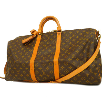 LOUIS VUITTONAuth  Monogram Keepall Bandouliere 55 M41414 Boston Bag