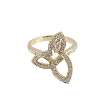 HARRY WINSTON Lily Cluster Ring K18YG Yellow Gold