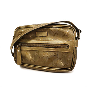 GUCCIAuth  GG Imprime 201447 Women's Shoulder Bag Khaki