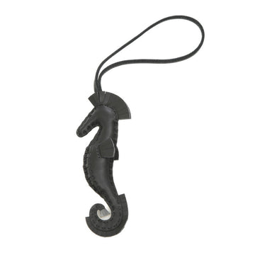 HERMES Seahorse Bag Charm Anu Milo So Black B engraved