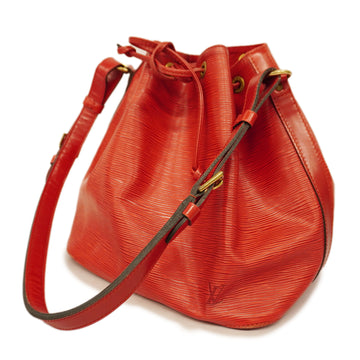 LOUIS VUITTONAuth  Epi Petit Noe M44107 Women's Shoulder Bag Castilian Red