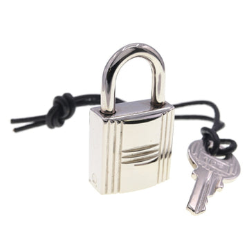 HERMES Cadena Silver Metal Women's Men's Padlock Key