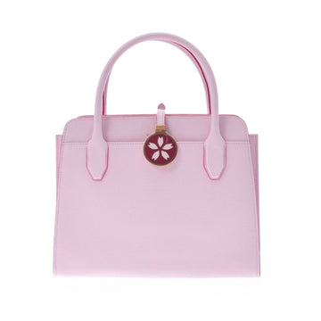 Bvlgari Alba Pink Women's Grained Calf Leather Handbag