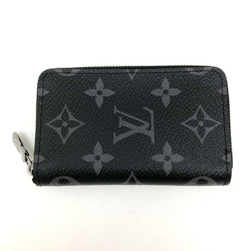 LOUIS VUITTON Zippy Coin Purse Vertical M81662 Monogram Eclipse Case Black Men's