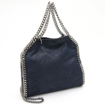 STELLA MCCARTNEY Handbag Falabella 371223 Navy Faux Leather Women's Shoulder Bag Chain