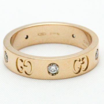 GUCCI Icon Pink Gold [18K] Fashion Diamond Band Ring Pink Gold