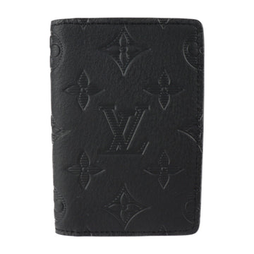 LOUIS VUITTON Organizer de Poche Card Case M62899 Monogram Shadow Noir Black Bifold Business Holder Vuitton