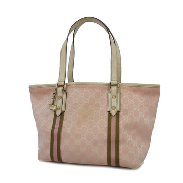 Gucci tote bag GG canvas 137396 pink gold metal