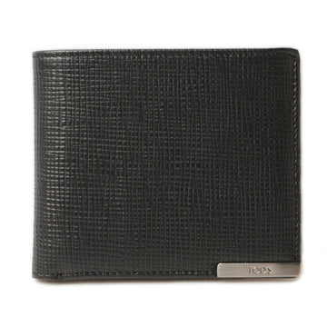 TOD'S Men's Bifold Wallet Billfold Embossed Leather Black XAMBRRC0300NPHB999