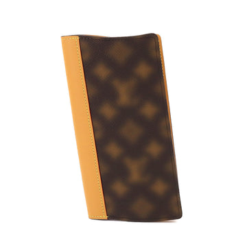 LOUIS VUITTON This Is Not Monogram Portefeuille Brazza Bifold Long Wallet Brown M81596 RFID