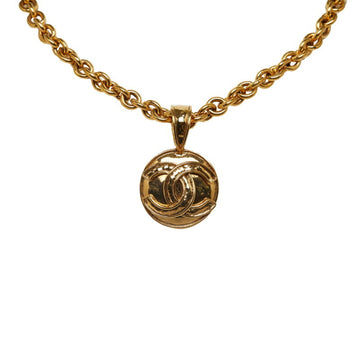 CHANEL Cocomark Necklace Gold Plated Women's