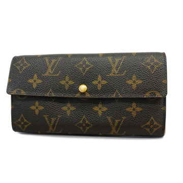 LOUIS VUITTONAuth  Monogram Porto Mone Credit M61726 Unisex Long Wallet