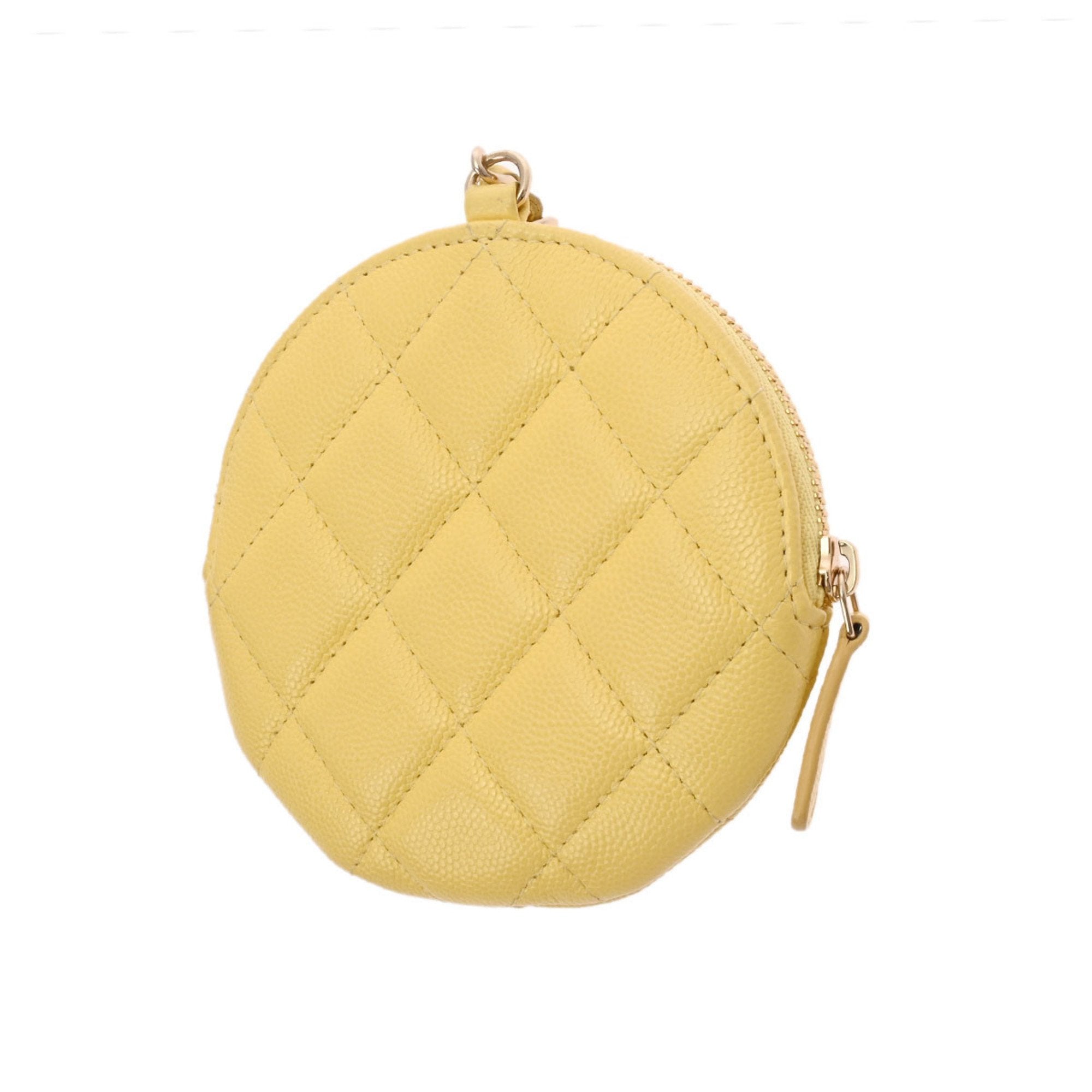 Chanel Classic Round Coin Purse Quilted Lambskin Pink 60397387